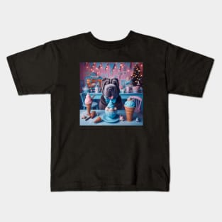 Stitch Enjoying Ice Cream Kids T-Shirt